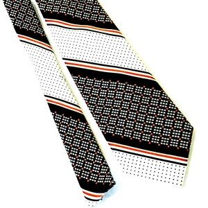 Corsair Vtg Atomic Tie Check Stripe Swing Retro MCM Rockabilly Art Deco Hipster